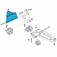 OEM BMW 328i Engine Mount Bracket Right Diagram - 22-11-6-784-824