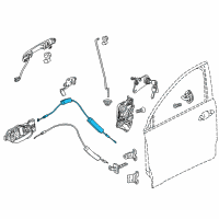 OEM Honda HR-V Cable, Front Inside H Diagram - 72131-T7W-A01