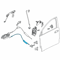 OEM 2018 Honda HR-V Cable, Rear Front Door Lock Diagram - 72133-T7A-J01