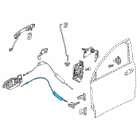 OEM 2022 Honda HR-V Cable, Rear Front Door Lock Diagram - 72133-T7A-003