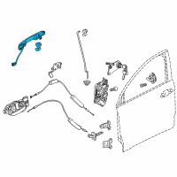 OEM 2016 Honda HR-V Handle, Passenger Side (Ruse Black Metallic) Diagram - 72140-T7W-A01ZB