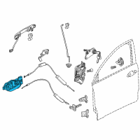 OEM 2020 Honda HR-V Handle Assembly (Deep Black) Diagram - 72160-T7W-A01ZA