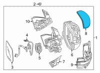 OEM 2016 Honda Pilot Housing, Driver Side (Upper) (Modern Steel Metallic) Diagram - 76251-TG7-A31ZC