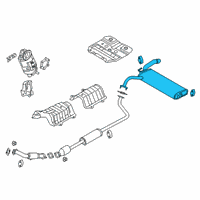OEM Hyundai Kona Rear Muffler Assembly Diagram - 28710-J9150