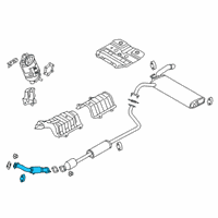 OEM Hyundai Kona Front Muffler Assembly Diagram - 28610-J9110