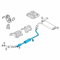 OEM 2021 Hyundai Kona Center Muffler Complete Diagram - 28600-J9150