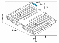 OEM 2022 Lincoln Corsair SUPPORT - BATTERY TRAY Diagram - LX6Z-10A666-C