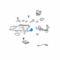 OEM 2002 Lexus GS430 Motor, Headlamp Leveling Diagram - 85661-50040