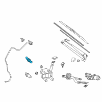 OEM 2018 Toyota Yaris Front Washer Pump Diagram - 85330-0D121