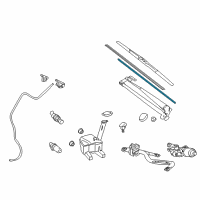 OEM 2012 Toyota Yaris Wiper Blade Refill Diagram - 85214-52090