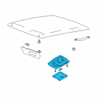 OEM 2002 Hyundai Accent Room Lamp Assembly Diagram - 92800-4B000-YL