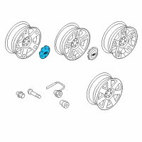 OEM Ford Center Cap Diagram - 6L3Z-1130-D