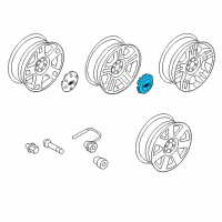OEM Ford Center Cap Diagram - 4L3Z-1130-JA