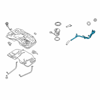 OEM 2011 Lincoln MKZ Fuel Filler Hose Diagram - AE5Z9B178AK