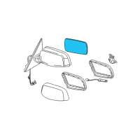 OEM BMW 525xi Mirror Glass, Heated, Convex, Right Diagram - 51-16-7-168-182