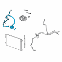 OEM 2022 Cadillac XT6 Discharge & Liquid Hose Assembly Diagram - 84812616