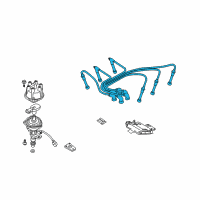 OEM 2000 Nissan Xterra Cable Set High Tension Diagram - 22440-9Z025