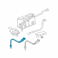 OEM 2007 Saturn Aura Front Oxygen Sensor Diagram - 12606671