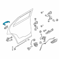 OEM 2018 Ford Police Interceptor Utility Handle, Outside Diagram - BB5Z-7822404-BA