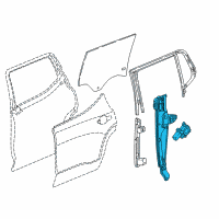 OEM 2018 Chevrolet Traverse Window Regulator Diagram - 84476220