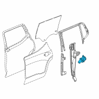 OEM 2020 Chevrolet Blazer Window Motor Diagram - 23100274