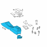 OEM Toyota Corolla Console Assembly Diagram - 58901-02130-B0