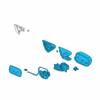 OEM Acura RSX Mirror Assembly, Passenger Side Door (Milano Red) (Heated) Diagram - 76200-S6M-C42ZE