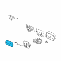 OEM Acura RSX Mirror Sub-Assembly, Passenger Side (Heated) Diagram - 76203-S6M-C41