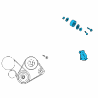 OEM 2008 Hyundai Elantra Bracket Assembly-Tension Pulley Mounting Diagram - 97704-29110