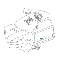 OEM 2002 Toyota Celica Side Sensor Diagram - 89835-20010