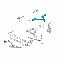 OEM 2003 Lexus GS300 Front Suspension Upper Arm Assembly Left Diagram - 48630-39055