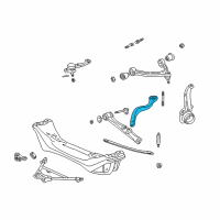 OEM Lexus Front Suspension Lower Control Arm Sub-Assembly, No.2 Left Diagram - 48670-24020