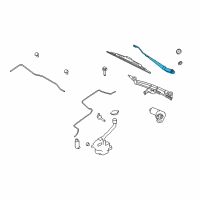 OEM 2015 Ford Flex Wiper Arm Diagram - 8A8Z-17526-B