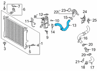 OEM Lexus NX350h HOSE, RADIATOR, NO.2 Diagram - 16572-25100