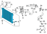 OEM Lexus ES350 Radiator Assembly Diagram - 16400-25141