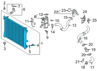 OEM 2022 Lexus NX350h Radiator Assembly Diagram - 16400-25141