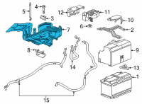 OEM Cadillac XT4 Battery Tray Diagram - 84317916