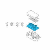 OEM 2007 Chevrolet Aveo Relay & Fuse Plate Diagram - 96943693