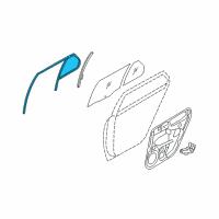 OEM 2007 Kia Rondo Run Assembly-Rear Door Window Diagram - 835311D000