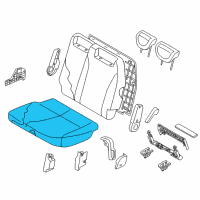 OEM 2012 Kia Sedona Cushion Assembly-3RD Seat Diagram - 891004D135AGW