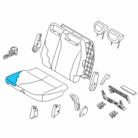 OEM 2014 Kia Sedona Pad Assembly-3RD Cushion, LH Diagram - 891504D120