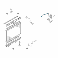 OEM 2014 Nissan Cube Hose-RESERVER Tank Diagram - 21741-1FA0A