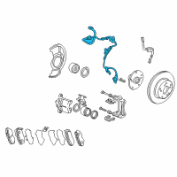 OEM Honda Crosstour Sensor Assembly, Left Front Diagram - 57455-TP6-A01