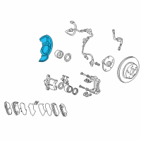 OEM Honda Crosstour Splash Guard, Front Diagram - 45255-TP6-A01