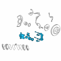 OEM 2012 Honda CR-V Caliper Sub-Assembly, Left Front Diagram - 45019-T0G-000