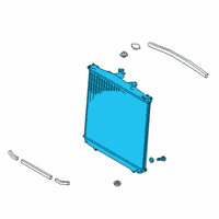 OEM 2022 Lexus RX350 Radiator Replacement Diagram - 16400-0P500