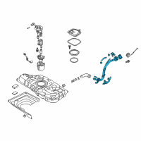 OEM Hyundai Elantra Filler Neck & Hose Assembly Diagram - 31030-G3500