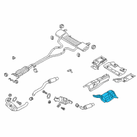 OEM Lincoln Continental Heat Shield Diagram - GD9Z-5811130-A