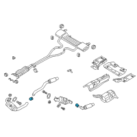 OEM Lincoln Continental Flex Tube Clamp Diagram - GD9Z-5A231-B