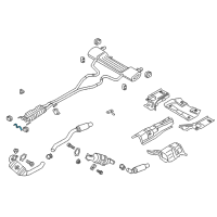 OEM 2018 Lincoln Continental Muffler & Pipe Clamp Diagram - JD9Z-5A231-A